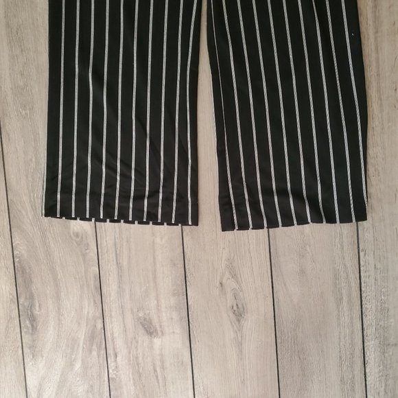 ZAC & RACHEL | Striped Wide Leg Flood Pants  in Black (Size L) - Picture 2 of 6